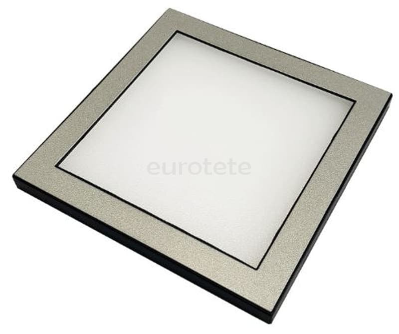 83587 reimo, plafon led panel 10 x 10 cromado, led 12 voltios, led camper, led autocaravana