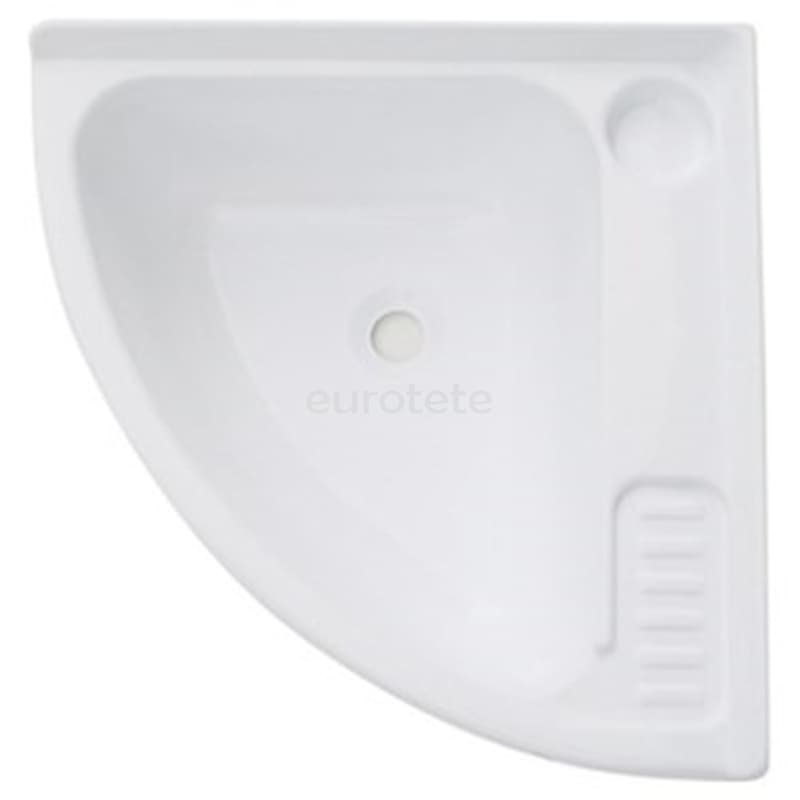 Lavabo 40 x 40 cm esquinero con jabonera para autocaravana