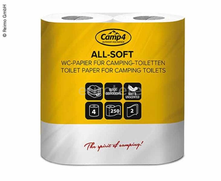 Papier de toilette special Camp4 pour camping-car, camper et nautique  - 66334 - Eurotete