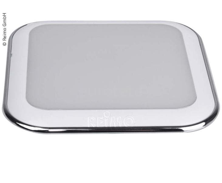 Plafon led 13 cm cuadrado luz blanca y azul a 12 voltios autocaravana camper 1