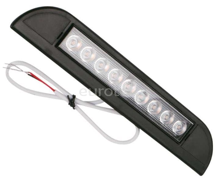 Tira led 23 cm con 9 leds negro IP 67 para exterior a 12 o 24 voltios puerta furgoneta camper van 1