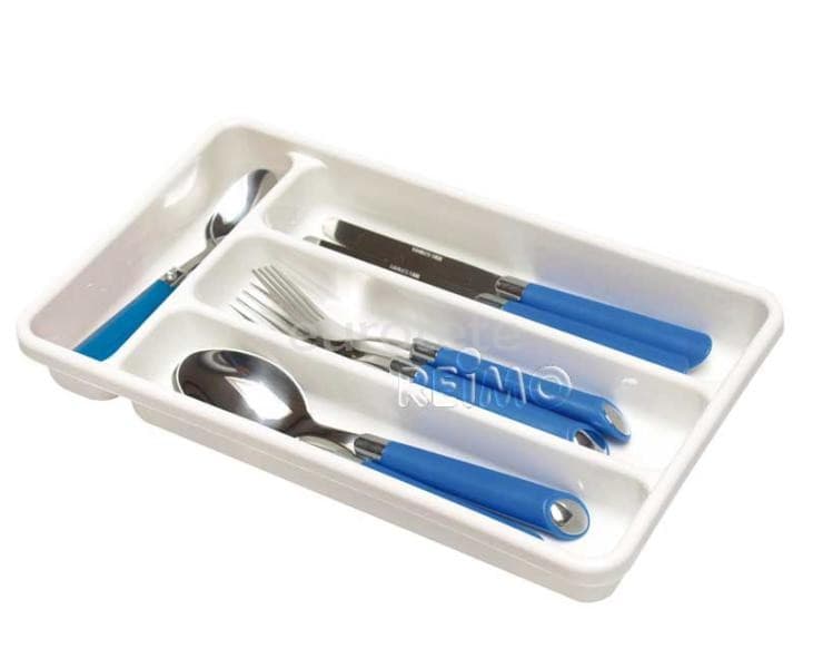 Range-couverts en plastique blanc 33 x 25 x 4,5 cm  - 922582 - Eurotete