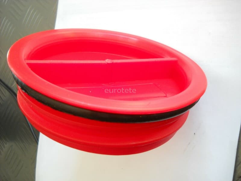 Tapon rojo 14 cm rosca macho con goma  - 11455 - Eurotete