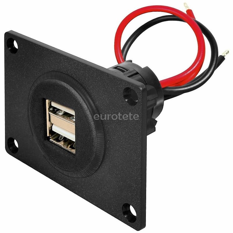 Usb 2 x 2,5 amperes double port charge encastres camping-car camper 1