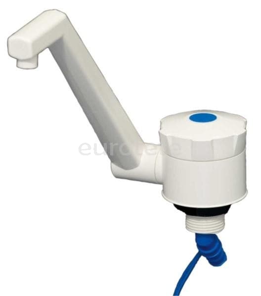 Grifo 20 mm blanco con el interruptor para cocina o baño caravaning