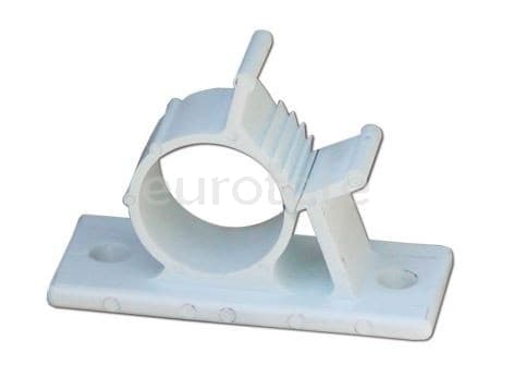 Abrazadera 10 - 12 - 15 mm con soporte plano para pared o suelo  - 531553 - Eurotete