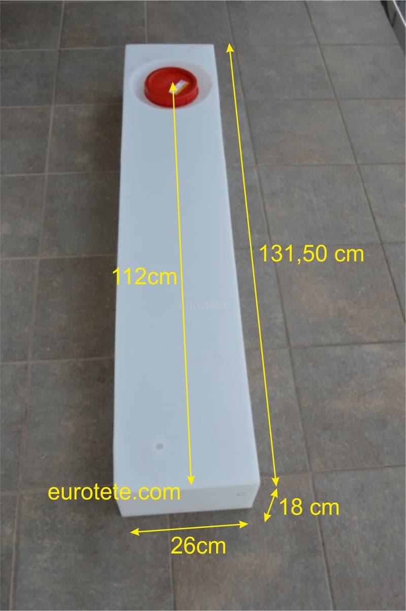 Reservoir eau 57 litres 130 x 26 x 17  - 61068 - Eurotete