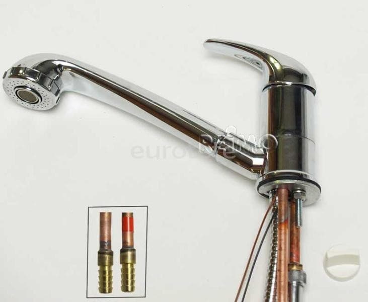 Douche amovible avec mitigeur et flexible chrome camping-car 1