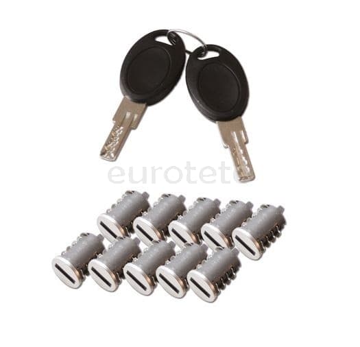 HSC porte Kit 10 melon melon avec 2 clés. Sécurité de la caravane.  - 880118 - Eurotete