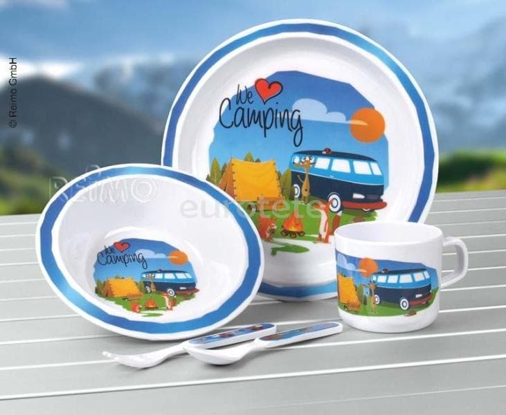 Mélamine de vaisselle enfant camper nous camping  - 91798 - Eurotete