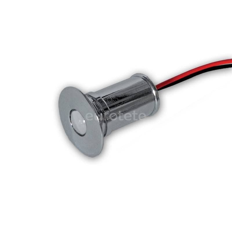 Led empotrable de 12 voltios spot 0.06 watios redondo cromado