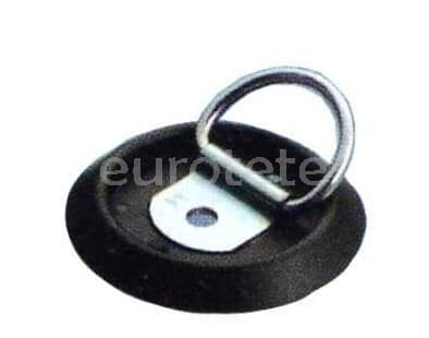 Base redonda de metal para anclaje en el suelo del garaje hasta 200 kilos.