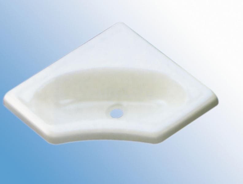 Lavabo 35 x 35 rinconero mini blanco para furgoneta camper o autocaravana 1