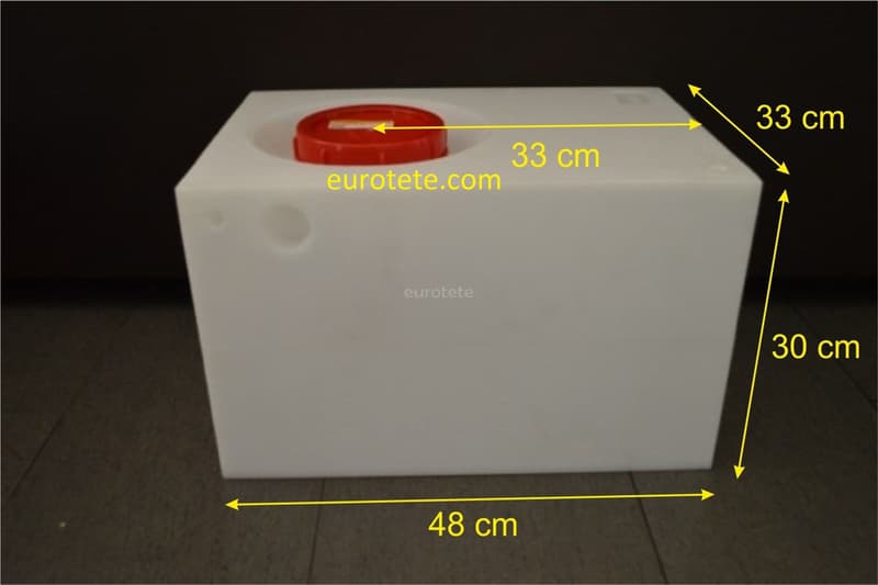 Deposito agua 47 litros 48 x 33 x 30  - 61063 - Eurotete