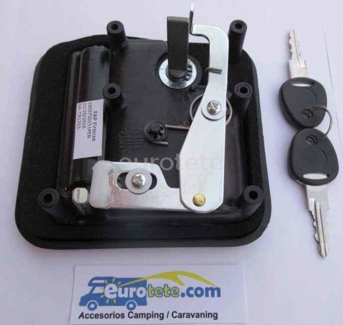 Cerradura puerta entrada FAP FIRENZE 1059750151PEN negro para autocaravana o caravana  - 3918020 - Eurotete