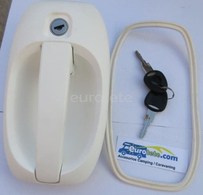 Fap firenze 1122DX28PEN verrou exterieur blanc pour camping-car  - 11122DX28PEN - Eurotete