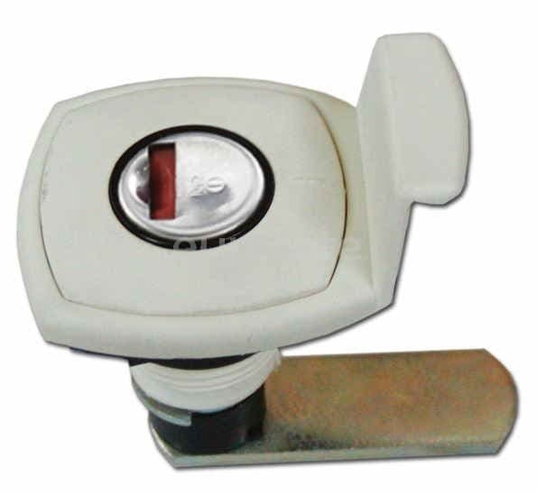 Serrure porte poignee carree blanche et 2 cles Zadi  - 52657 - Eurotete