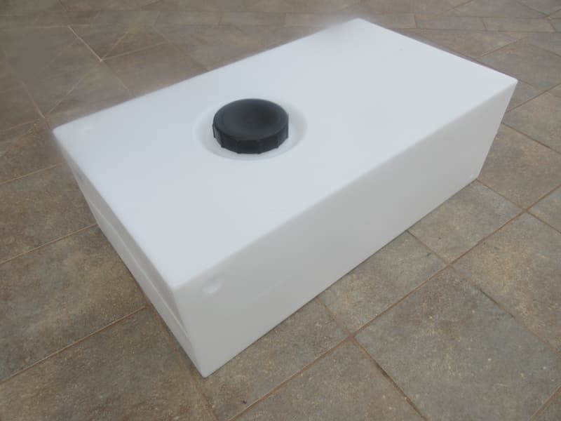Deposito 125 litros 29 x 88 x 49 para aguas residuales furgoneta camper  - 88x49x29 - Eurotete