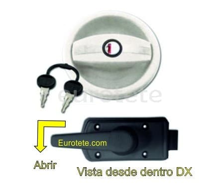 Verrouiller Zadi DX circulaire avec mâchoire interne et les clés  - 4389 - Eurotete