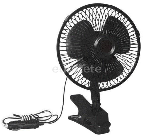 Clip ventilateur 12 volts prise allume-cigare voiture camper  - 462880 - Eurotete