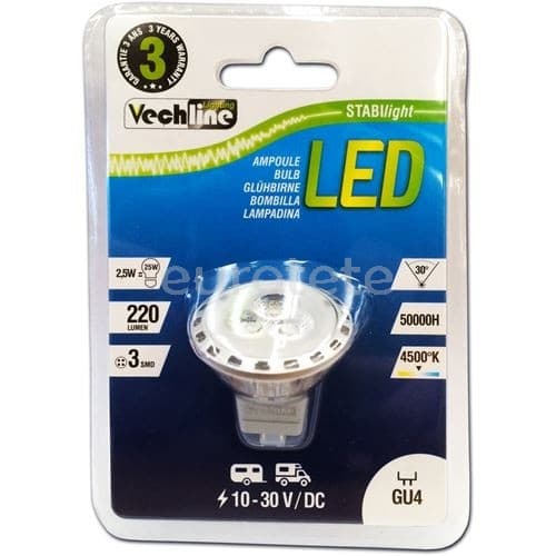 Bombilla LED G4 de 12 voltios MR11  - 15937179 - Eurotete