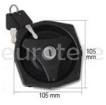 Fermeture noire FAP Firenze 103310HZ51PE avec poignee et 2 cles