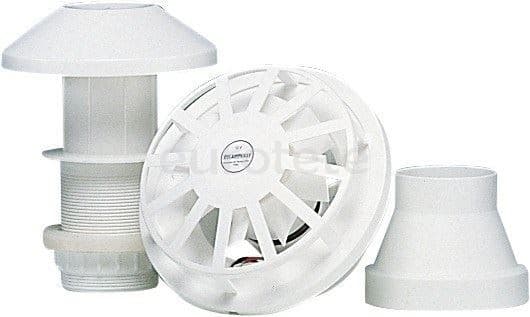 Extracteur de fumee de cuisine 12 volts + anneau + toit de cheminee pour camping-car ou caravane  - 93910691 - Eurotete