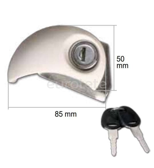 Cerradura Flap Lock Moon SX porton beig con bombin y 2 llaves puerta autocaravana 0