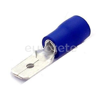 Terminal faston azul macho 6.3 mm 1