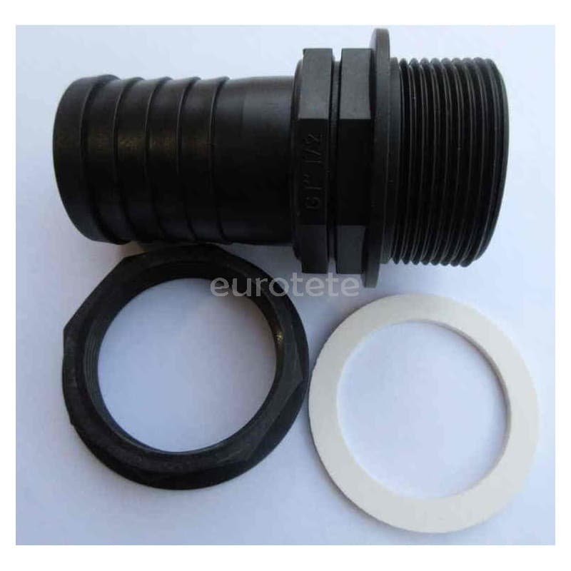 19 mm pasamuro recto 1/2 racor agua  - 50301 - Eurotete