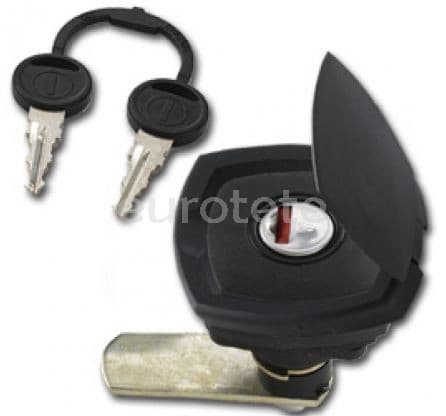 Serrure Zadi avec couvercle noir pour porte avec bombin et 2 cles  - 52647 - Eurotete