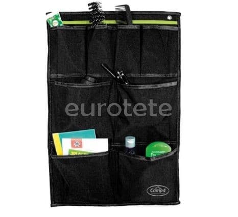 Organizador 60 x 38 cm negro con bolsillos para guardar objetos en autocaravana o camping