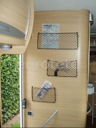 Organizador 40 x 30 malla con goma elastica y soporte fijacion en techo o pared furgoneta camper 0