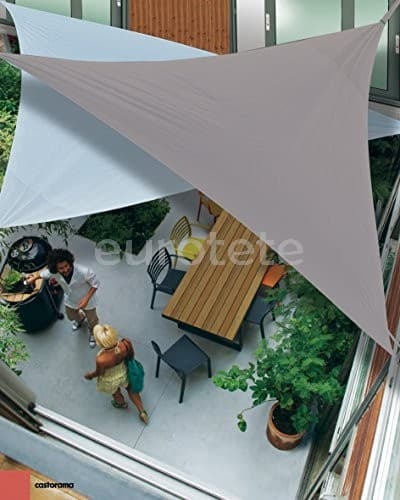 Toldo vela sombrilla parasol triangulo de poliester para camping o jardin  - 4197936 - Eurotete
