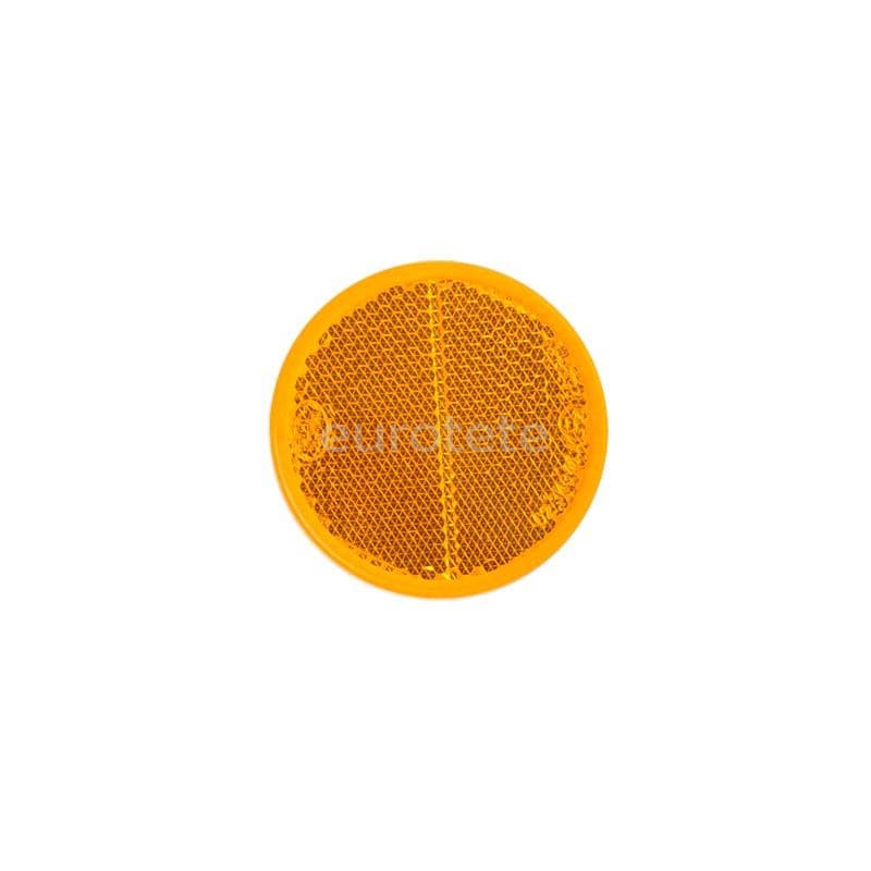 Adhesif reflecteur orange Ø 56 autocollant pour caravane, remorque ou autres