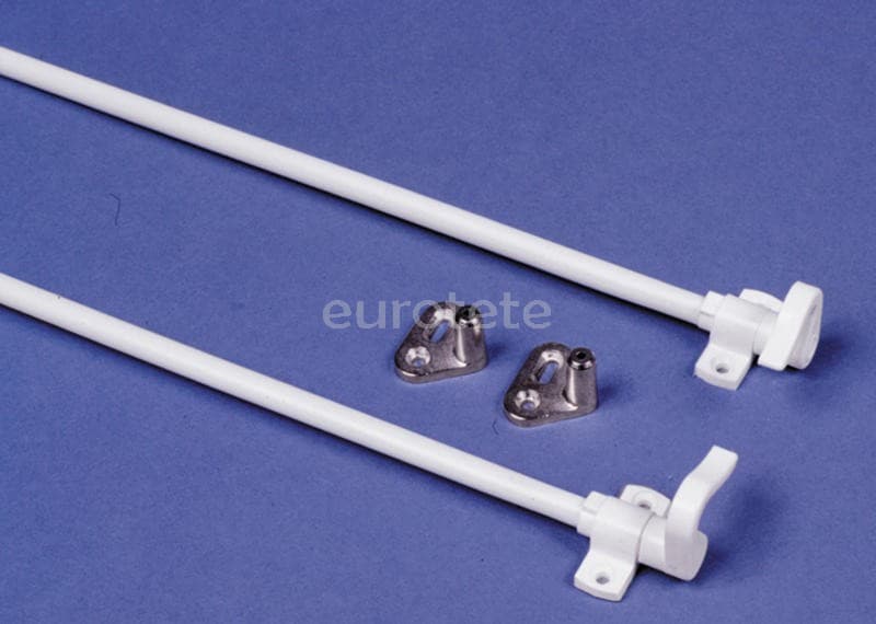 Barre blanche avec crochets pour fermer la porte de la toilette  - 532753 - Eurotete