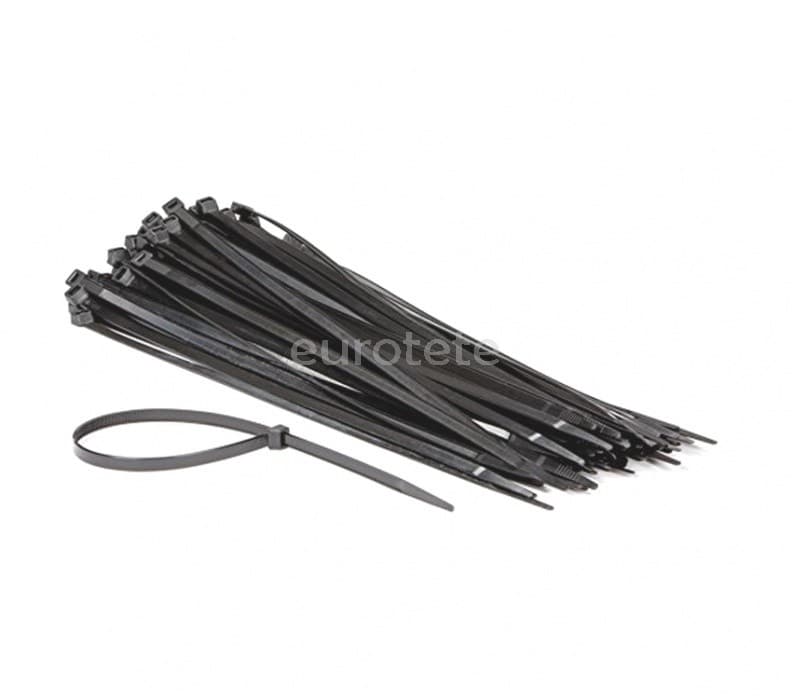 Bridas negras de 28 cm para instalacion tubo, cable o bricolaje caravaning  - 310119 - Eurotete