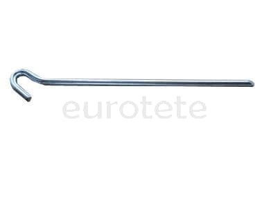 Piquetas 23 cm en acero redondo con set de 2 unidades para suelo avance del camping