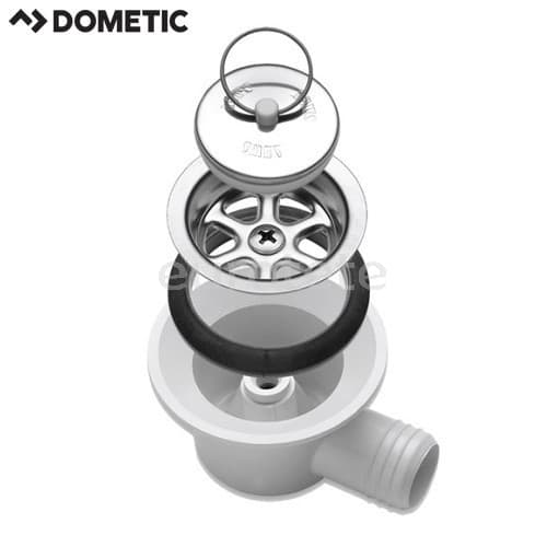Desague Dometic AC 530 drenaje 25 mm de descarga lateral con 1 salidas para fregadero  - 9600050026 - Eurotete