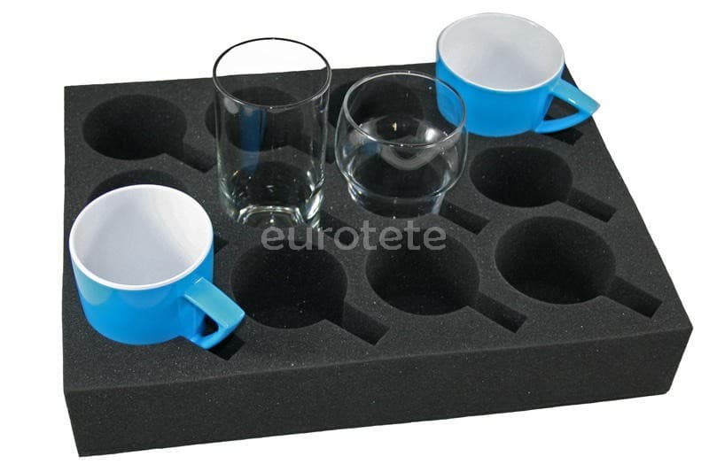 Soporte copa o vaso espuma 33 x 24 cm en armario cocina autocaravana 1