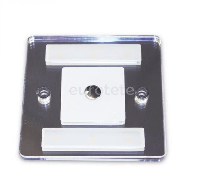 Plafonnier LED 10 x 8 cm square touch à 2 positions à 12 Volts  - 228948 - Eurotete