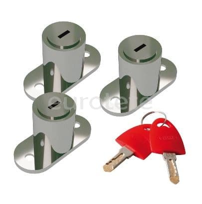 Fiamma Safe door 98656M157 kit de 3 serrures et 6 clés assorties  - 56M157 - Eurotete