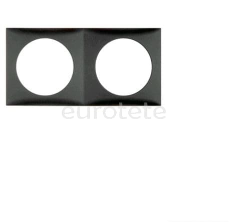 Berker double cadre gris anthracite pour interrupteur electrique  - 83151 - Eurotete