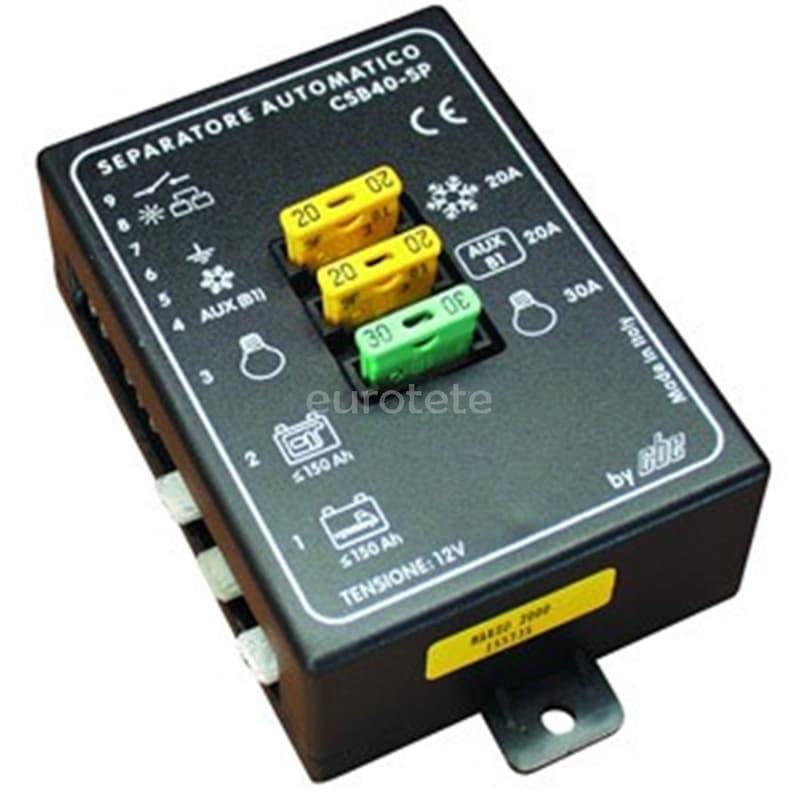 Separateur de batterie automatique CBE 40 SP a 12 volts camping-car camper 1