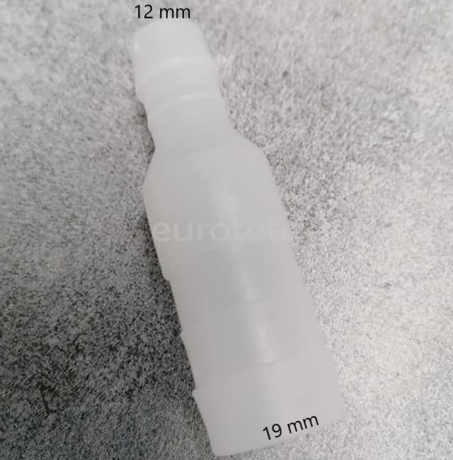 Reductor 19 mm a 12 mm recto para tubo manguera agua 1