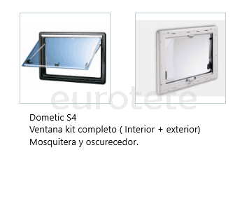 Fenetre 300 x 500 Dometic S4 charniere Kit cadre + blackout + moustiquaire camping-car 1